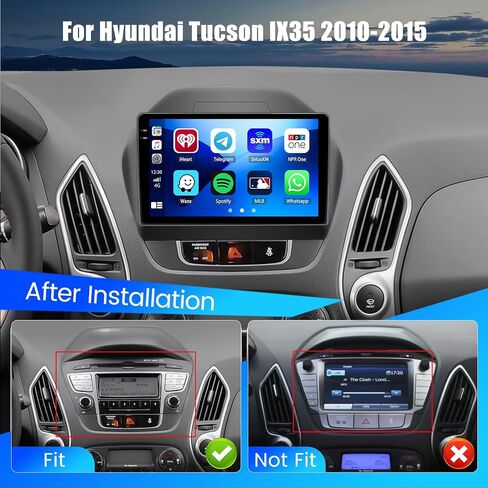 Hikity 4+128G Android 15 Car Stereo for Subaru Legacy Outback 2010-2014, 9" Touchscreen Radio with CarPlay, Android Auto, Bluetooth, GPS Navigation, WiFi, DSP, FM, RDS + AHD Backup Camera in Saudi Arabia