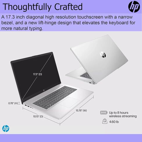 2022 HP Chromebook 14 بوصة HD كمبيوتر محمول يعمل باللمس، معالج Intel Celeron N3350 ثنائي النواة، ذاكرة الوصول العشوائي 4 جيجابايت، 32 جيجابايت eMMC، كاميرا ويب عالية الدقة، Intel HD Graphics 500، USB-C، نظام تشغيل Chrome، رمادي، بطاقة USB SnowBell سعة 32  in Kuwait