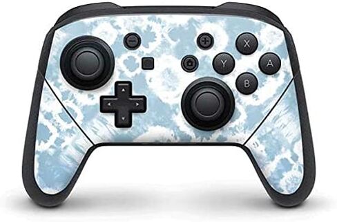 Skinit Decal Gaming Skin Compatible with Nintendo Switch Pro Controller - Originally Designed Blue Tie Dye Design in Saudi Arabia