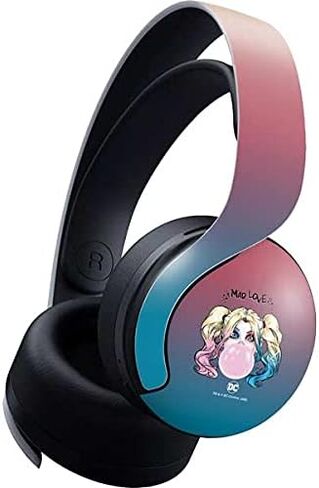 Skinit Decal Gaming Skin Compatible with Pulse 3D Wireless Headset for PS5 - Officially Licensed DC Comics Harley Quinn Logo Pattern Design in Saudi Arabia