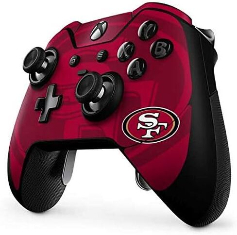 غلاف Skinit المخصص للألعاب متوافق مع وحدة تحكم Xbox One Elite - تصميم رؤية مزدوجة مرخص رسميًا من NFL San Francisco 49ers in Kuwait