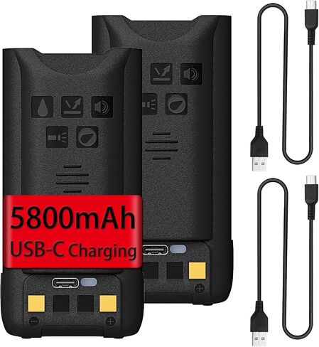 BAOFENG UV-9R Pro Radio Battery,UV-9G Walkie Talkie Replacement Battery,5800mah,Type-C Charge,Li-ion,for UV9R Plus UV9G GMRS-9R Two-Way Radio (2 Pack) in Saudi Arabia