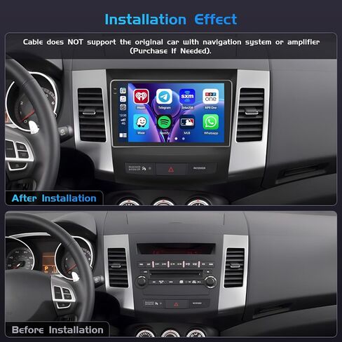 4G 64G for Mitsubishi Outlander 2007-2013 Radio CarPlay 9" in-Cell Touchscreen Car Stereo Android 15 Android Auto Bluetooth 5.0 GPS WiFi 18UI Backup Camera in Saudi Arabia