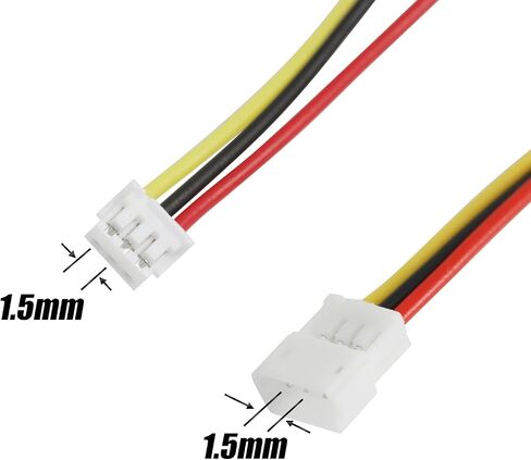 20 زوجًا 24AWG JST ZH1.5mm 3 PIN مايكرو الكهربائية موصل ذكر وأنثى التوصيل مع موصل سلك كابل 200 مم in Saudi Arabia