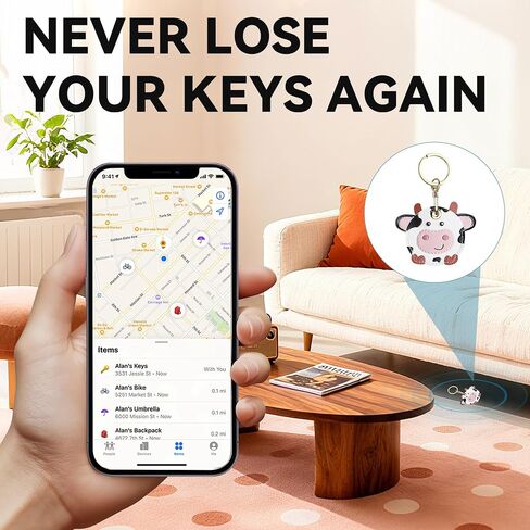 2 Pack Leather Keychain Holder Cases for AirTag, Cute Hidden Air Tag Cover with Keyring, GPS Tracker Case for Keys in Kuwait