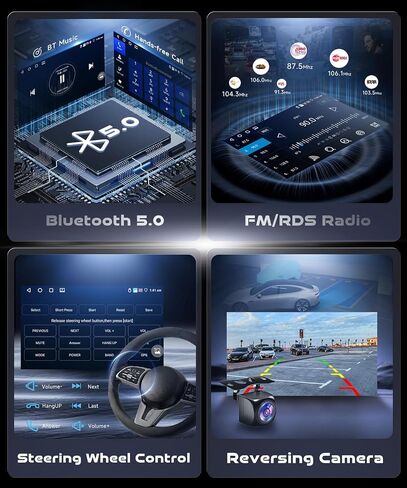 4G+64G Android 15 Car Stereo for Honda Fit 2014-2018 with Wireless Carplay Android Auto, 9 Inch 1280 * 720 Touch Screen GPS/WiFi/Bluetooth 5.0/ FM/32EQ/ SWC/Backup Camera in Saudi Arabia