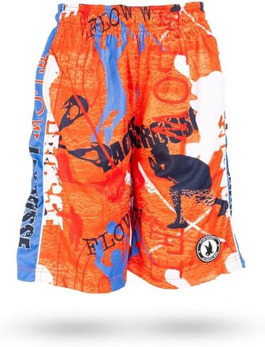 Flow Society Lacrosse Flow Attack Boys Shorts - Kids Athletic - Basketball - Baseball - Hockey - Football - Lacrosse - Orange in Saudi Arabia