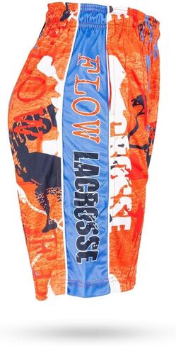 Flow Society Lacrosse Flow Attack Boys Shorts - Kids Athletic - Basketball - Baseball - Hockey - Football - Lacrosse - Orange in Saudi Arabia
