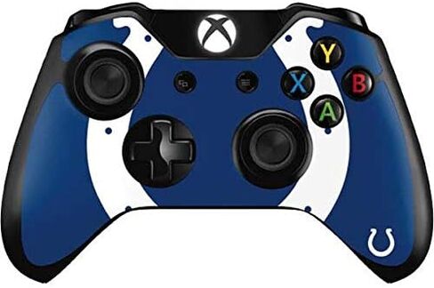 ملصق Skinit المخصص للألعاب متوافق مع وحدة تحكم Xbox One - تصميم شعار كبير مرخص رسميًا من NFL Indianapolis Colts in Kuwait