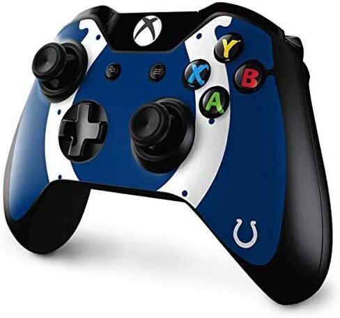 ملصق Skinit المخصص للألعاب متوافق مع وحدة تحكم Xbox One - تصميم شعار كبير مرخص رسميًا من NFL Indianapolis Colts in Kuwait