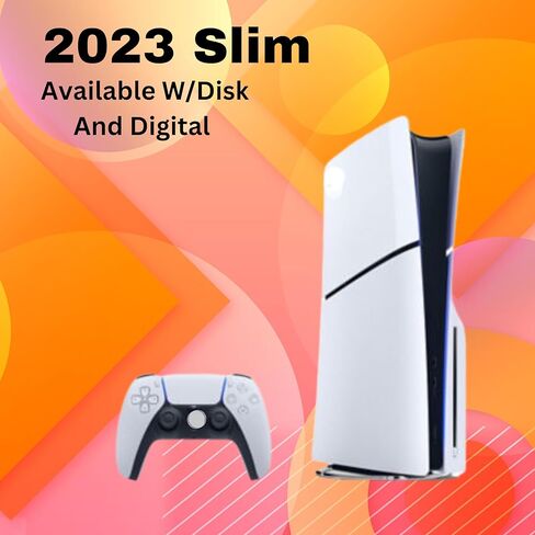 متوافق مع PS5 Slim Skin لوحدة التحكم وأجهزة التحكم من ZOOMHITSKINS، ملصق غطاء من الفينيل مقاس 3M، Vibe Tropical Beach Palm Blue Ocean Cute Summer Sunset، متين، خالي من الفقاعات، مقطوع بدقة in Saudi Arabia