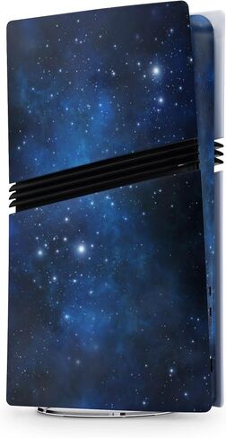 متوافق مع غلاف PS5 PRO لوحدة التحكم وأجهزة التحكم من ZOOMHITSKINS، ملصق غطاء من الفينيل 3M، Blue Sky Night Stars Clouds Universe Galaxy Navy Dark، متين، خالي من الفقاعات، مقطوع بدقة in Saudi Arabia