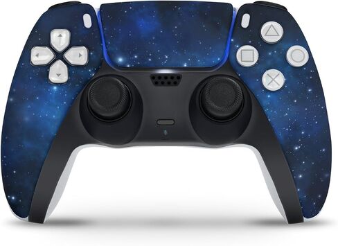 متوافق مع غلاف PS5 PRO لوحدة التحكم وأجهزة التحكم من ZOOMHITSKINS، ملصق غطاء من الفينيل 3M، Blue Sky Night Stars Clouds Universe Galaxy Navy Dark، متين، خالي من الفقاعات، مقطوع بدقة in Saudi Arabia