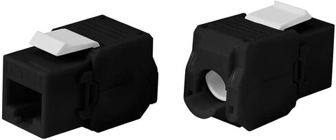 Monoprice Cat6A RJ-45 Keystone بدون أدوات 180 درجة، أبيض (115664) (عبوة من قطعتين) in Saudi Arabia