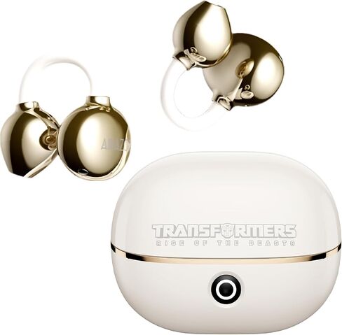 Transformers TF-T83 Clip-on Bluetooth 5.4 Wireless Earbuds, with Microphone for HD Voice Calls in-Ear Cool HiFi Calling Dual Modes Sports IPX5 Waterproof Long Endurance Earphones (Beige - Airazor) in Saudi Arabia