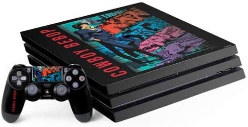 Skinit Decal Gaming Skin Compatible with PS4 Pro Bundle - Officially Licensed Cowboy Bebop Poster Design in Saudi Arabia