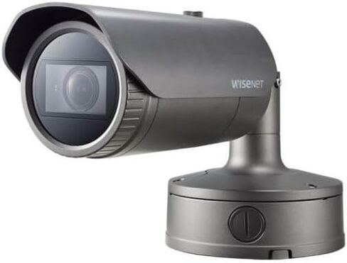 كاميرا Hanwha Vision XNO-9082R 8MP 4K IR WDR للشبكة الخارجية مع عدسة متغيرة البؤرة بمحرك 2.8~8.4 ملم (3X)، رمادي داكن. in Kuwait