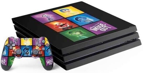 ملصق Skinit المخصص للألعاب متوافق مع حزمة PS4 Pro - تصميم صور شخصية مرخص رسميًا من Disney Inside Out in Saudi Arabia