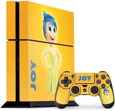 Skinit Decal Gaming Skin Compatible with PS4 Console and Controller Bundle - Officially Licensed Disney Inside Out Joy Portrait Design in Saudi Arabia