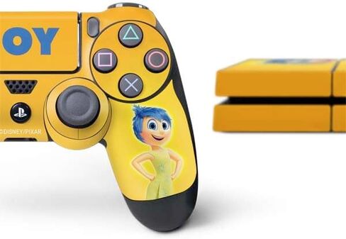 Skinit Decal Gaming Skin Compatible with PS4 Console and Controller Bundle - Officially Licensed Disney Inside Out Joy Portrait Design in Saudi Arabia