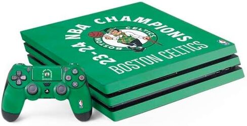 Skinit Decal Gaming Skin Compatible with PS4 Pro Bundle - Officially Licensed 2024 NBA Champions Boston Celtics Design in Saudi Arabia