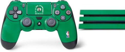 Skinit Decal Gaming Skin Compatible with PS4 Pro Bundle - Officially Licensed 2024 NBA Champions Boston Celtics Design in Saudi Arabia