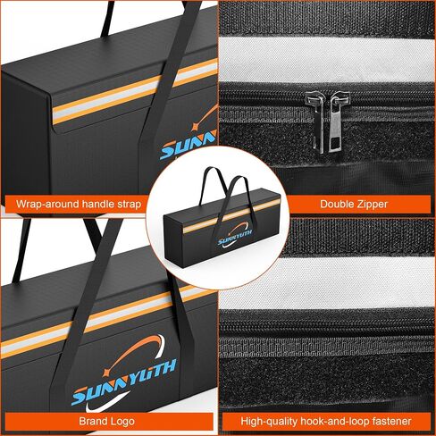 12V 100Ah LiFePO4 Lithium Battery Fireproof Safe Bag, Large Capacity Explosion-Proof Lipo Battery Bag for Charging and Storage,14×9.5×7.8in Waterproof Box Compatible with Litime and ECO in Saudi Arabia