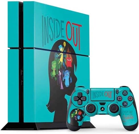Skinit Decal Gaming Skin Compatible with PS4 Console and Controller Bundle - Officially Licensed Disney Inside Out Riley‚Äôs Emotions Design in Saudi Arabia