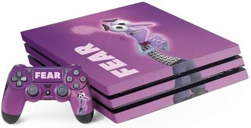 غلاف Skinit المخصص للألعاب متوافق مع حزمة PS4 Pro - تصميم صورة مرخص رسميًا من Disney Inside Out Fear in Saudi Arabia