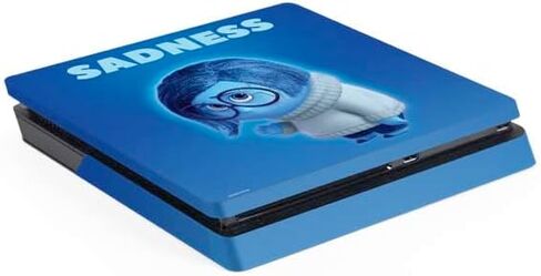 Skinit Decal Gaming Skin Compatible with PS4 Slim - Officially Licensed Disney Inside Out Sadness Portrait Design in Saudi Arabia