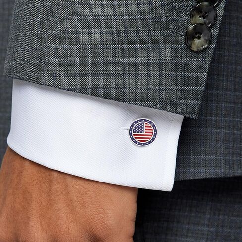 American Flag Cufflinks 925 Sterling Silver USA Cross Flag Cuff links Suitable Business Wedding Jewelry Gifts for Men in Saudi Arabia