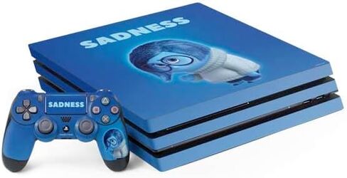 Skinit Decal Gaming Skin Compatible with PS4 Pro Bundle - Officially Licensed Disney Inside Out Sadness Portrait Design in Saudi Arabia