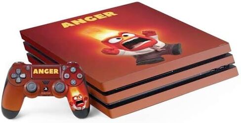 Skinit Decal Gaming Skin Compatible with PS4 Pro Bundle - Officially Licensed Disney Inside Out Anger Portrait Design in Saudi Arabia