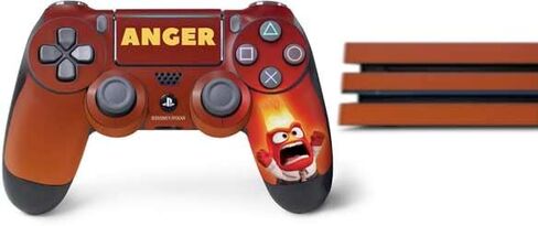Skinit Decal Gaming Skin Compatible with PS4 Pro Bundle - Officially Licensed Disney Inside Out Anger Portrait Design in Saudi Arabia