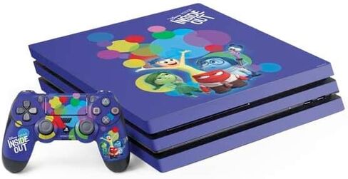 Skinit Decal Gaming Skin Compatible with PS4 Pro Bundle - Officially Licensed Disney Inside Out Character Group Design in Saudi Arabia