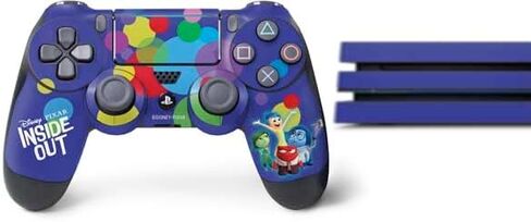 Skinit Decal Gaming Skin Compatible with PS4 Pro Bundle - Officially Licensed Disney Inside Out Character Group Design in Saudi Arabia