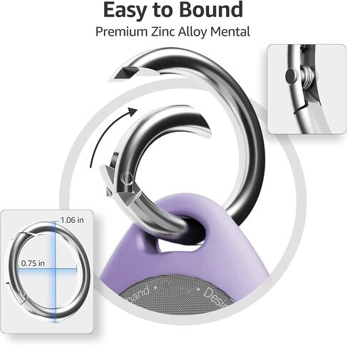 2 Pack for Airtag Holder Case with 2 Keychains, Waterproof TPU Shell Protective Case with Metal Keychain 304 Stainless Steel Key Ring Clip, for Airtag Accessories, Purple/Green in Saudi Arabia