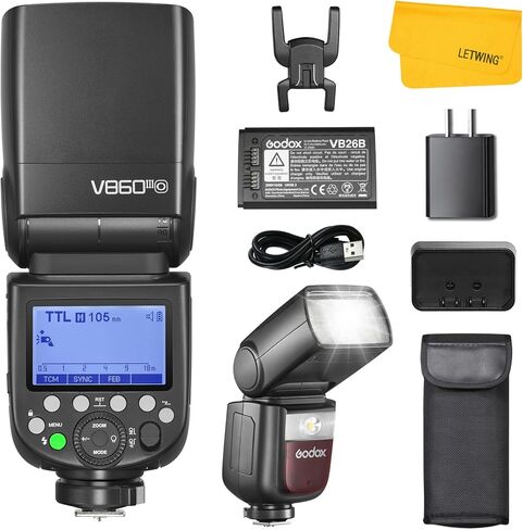Godox V860III-N Camera Flash Speedlight for Nikon, TTL 2.4G 1/8000S HSS Flash Speedlite, 10 Levels LED Modeling Light with Godox XPro-N Flash Trigger Transmitter Compatible for Nikon Camera in Saudi Arabia