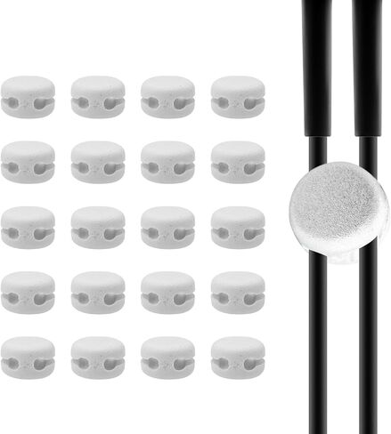 20-Pack Earphone Cable Sliders - Y Splitter Clips for 2mm Round Wire Headphones (L/R Adjustable DIY Organizers) in Saudi Arabia