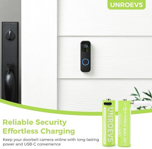 USB Rechargeable Lithium AA Batteries, 3400mWh 1.5V Rechargeable Double A Battery with 2-in-1 USB-C Cable,2H Fast Charge, Over 1200 Cycles.(2 Packs) in Kuwait