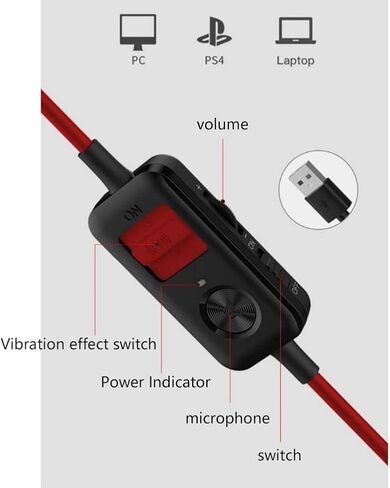 Head Phones Gaming Headset 7.1 Virtual Surround Sound Over Ear Headphones Soft Memory Earmuffs for Laptop Headset in Saudi Arabia