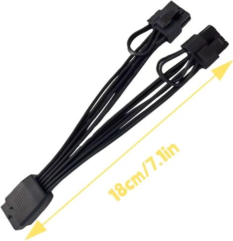GPU Cable 12VHPWR Cable Extension Female to Dual 8 Pin(6+2) Male PCIe Conversion GPU Power Cable for Power Supply with 12+4pin 12VHPWR (16Pin Female to 2 * 8Pin Male, White) in Saudi Arabia