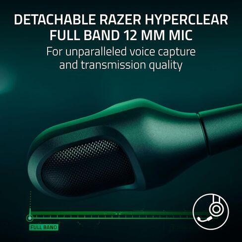 سماعة ألعاب Razer BlackShark V3 Pro Wireless ANC للكمبيوتر الشخصي: ميكروفون كامل النطاق - برامج تشغيل 50 مم - 2.4 جيجا هرتز، بلوتوث، USB، 3.5 مم - تعمل مع Mac، PS5، Nintendo Switch، الهاتف الذكي - أسود (متجدد) in Kuwait