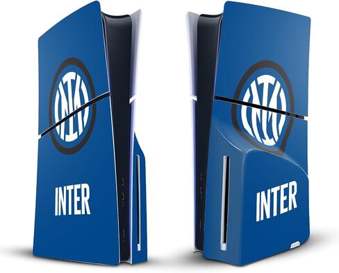 Head Case Designs Officially Licensed Inter Milan Logo Badge Vinyl Sticker Gaming Skin Decal Cover Compatible With Sony PlayStation 5 PS5 Slim Disc Edition Console in Saudi Arabia