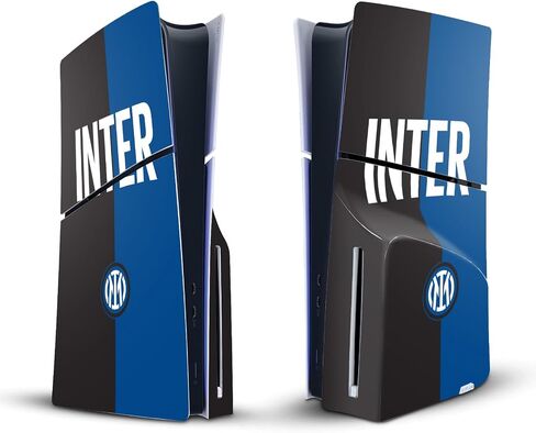 Head Case Designs Officially Licensed Inter Milan Logo Badge Vinyl Sticker Gaming Skin Decal Cover Compatible With Sony PlayStation 5 PS5 Slim Disc Edition Console in Saudi Arabia