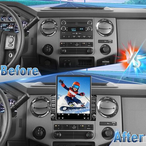 راديو ستيريو للسيارة Android 14 Double Din لسيارة Ford F-250 F-350 Super Duty 2011-2016، 9.7 بوصة راديو سيارة مع تشغيل لاسلكي Android Auto GPS WiFi Bluetooth RDS DSP SWC كاميرا احتياطية in Saudi Arabia