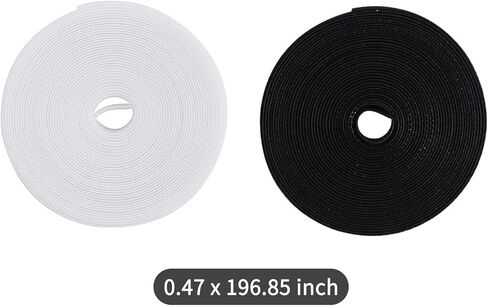1 Roll Reusable Cable Ties 16.4ft Cord Management Adjustable Cable Organizer for Storage Black in Saudi Arabia