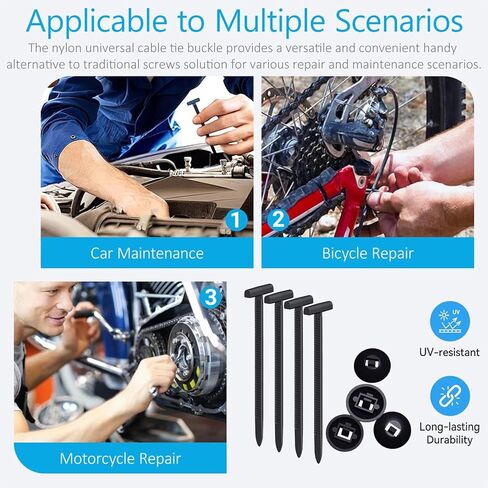 النايلون العالمي رباط للكابل مشبك البريدي كابل العلاقات سيارة الوفير المصدات سستة كليب السحابات لإصلاح السيارة اليومي والاستخدام المنزلي 100 قطعة in Kuwait