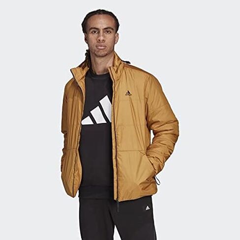 adidas Outdoor mens Basic 3-Stripes Insulated Jacket Grey Medium in Saudi Arabia
