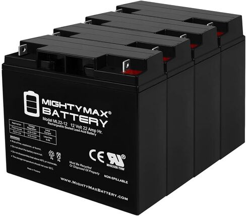 Mighty Max Battery 12V 22Ah Battery Replaces CB19-12, ES1217, UB12200, LC-RD1217P in Saudi Arabia